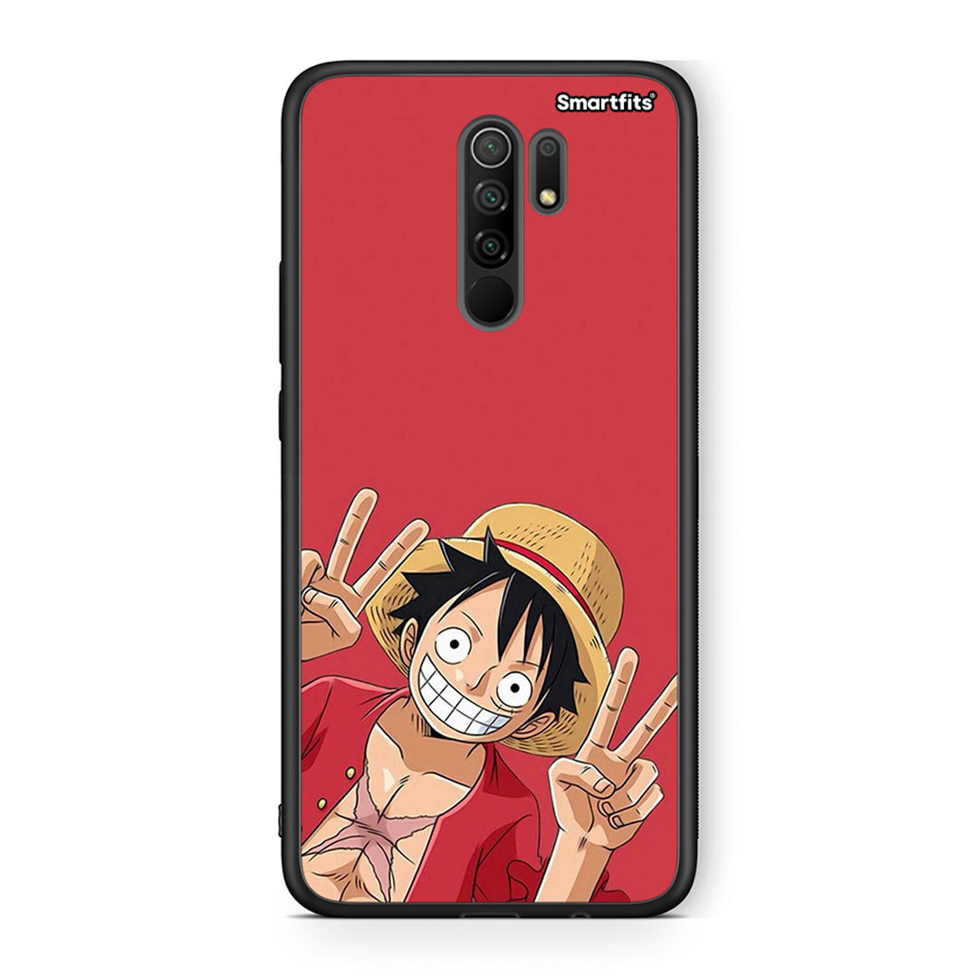 Xiaomi Redmi 9 / 9 Prime Pirate Luffy Θήκη από τη Smartfits με σχέδιο στο πίσω μέρος και μαύρο περίβλημα | Smartphone case with colorful back and black bezels by Smartfits