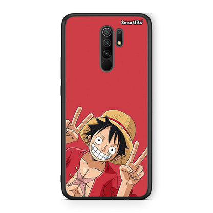 Xiaomi Redmi 9 / 9 Prime Pirate Luffy Θήκη από τη Smartfits με σχέδιο στο πίσω μέρος και μαύρο περίβλημα | Smartphone case with colorful back and black bezels by Smartfits