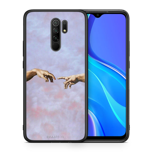 Θήκη Xiaomi Redmi 9/9 Prime Adam Hand από τη Smartfits με σχέδιο στο πίσω μέρος και μαύρο περίβλημα | Xiaomi Redmi 9/9 Prime Adam Hand case with colorful back and black bezels