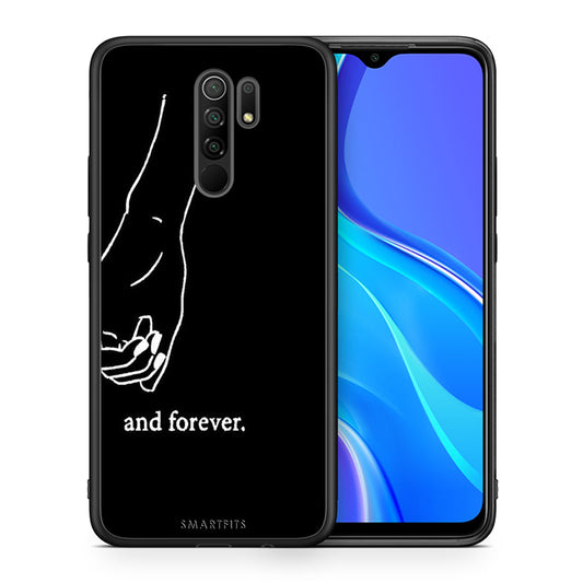 Θήκη Αγίου Βαλεντίνου Xiaomi Redmi 9 / 9 Prime Always & Forever 2 από τη Smartfits με σχέδιο στο πίσω μέρος και μαύρο περίβλημα | Xiaomi Redmi 9 / 9 Prime Always & Forever 2 case with colorful back and black bezels