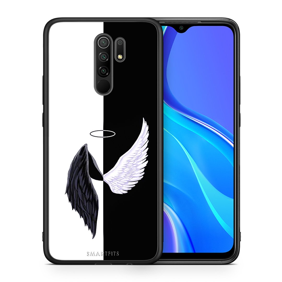 Θήκη Xiaomi Redmi 9/9 Prime Angels Demons από τη Smartfits με σχέδιο στο πίσω μέρος και μαύρο περίβλημα | Xiaomi Redmi 9/9 Prime Angels Demons case with colorful back and black bezels