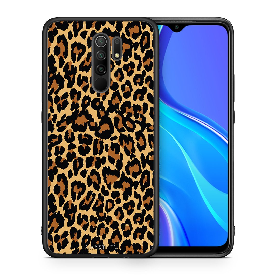 Θήκη Xiaomi Redmi 9/9 Prime Leopard Animal από τη Smartfits με σχέδιο στο πίσω μέρος και μαύρο περίβλημα | Xiaomi Redmi 9/9 Prime Leopard Animal case with colorful back and black bezels
