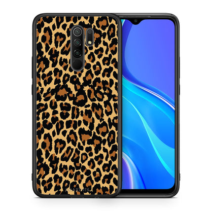 Θήκη Xiaomi Redmi 9/9 Prime Leopard Animal από τη Smartfits με σχέδιο στο πίσω μέρος και μαύρο περίβλημα | Xiaomi Redmi 9/9 Prime Leopard Animal case with colorful back and black bezels