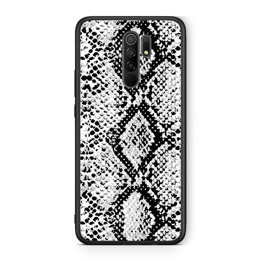24 - Xiaomi Redmi 9/9 Prime  White Snake Animal case, cover, bumper