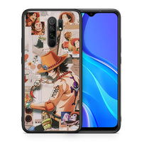 Thumbnail for Θήκη Xiaomi Redmi 9/9 Prime Anime Collage από τη Smartfits με σχέδιο στο πίσω μέρος και μαύρο περίβλημα | Xiaomi Redmi 9/9 Prime Anime Collage case with colorful back and black bezels