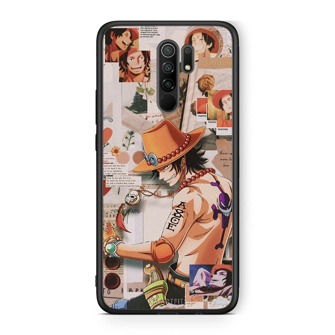 Xiaomi Redmi 9/9 Prime Anime Collage θήκη από τη Smartfits με σχέδιο στο πίσω μέρος και μαύρο περίβλημα | Smartphone case with colorful back and black bezels by Smartfits