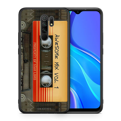 Θήκη Xiaomi Redmi 9/9 Prime Awesome Mix από τη Smartfits με σχέδιο στο πίσω μέρος και μαύρο περίβλημα | Xiaomi Redmi 9/9 Prime Awesome Mix case with colorful back and black bezels