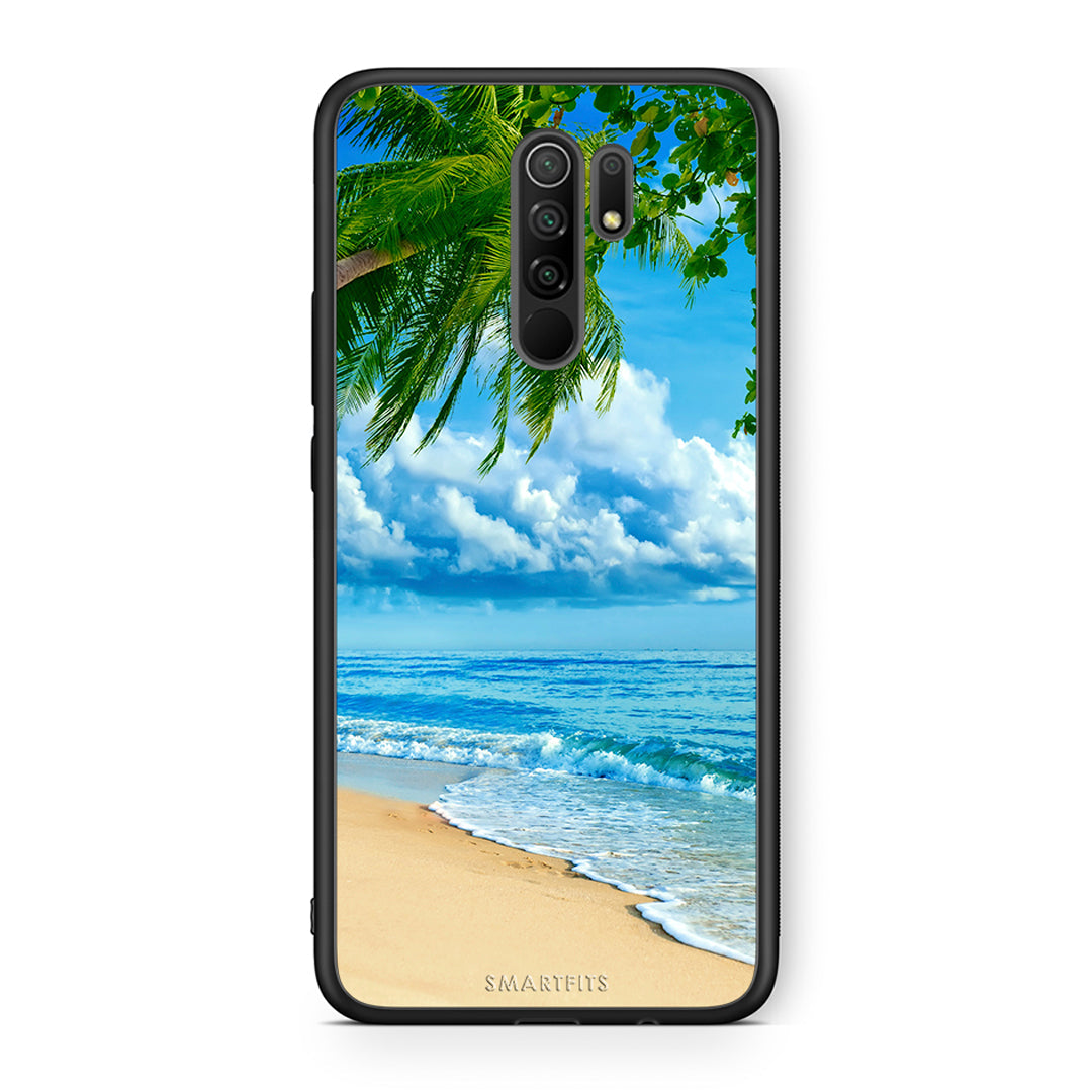 Xiaomi Redmi 9/9 Prime Beautiful Beach θήκη από τη Smartfits με σχέδιο στο πίσω μέρος και μαύρο περίβλημα | Smartphone case with colorful back and black bezels by Smartfits