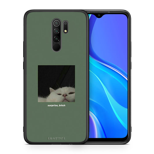 Θήκη Xiaomi Redmi 9/9 Prime Bitch Surprise από τη Smartfits με σχέδιο στο πίσω μέρος και μαύρο περίβλημα | Xiaomi Redmi 9/9 Prime Bitch Surprise case with colorful back and black bezels