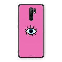 Thumbnail for Xiaomi Redmi 9/9 Prime Blue Eye Pink θήκη από τη Smartfits με σχέδιο στο πίσω μέρος και μαύρο περίβλημα | Smartphone case with colorful back and black bezels by Smartfits