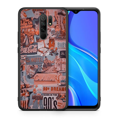 Θήκη Xiaomi Redmi 9/9 Prime Born In 90s από τη Smartfits με σχέδιο στο πίσω μέρος και μαύρο περίβλημα | Xiaomi Redmi 9/9 Prime Born In 90s case with colorful back and black bezels