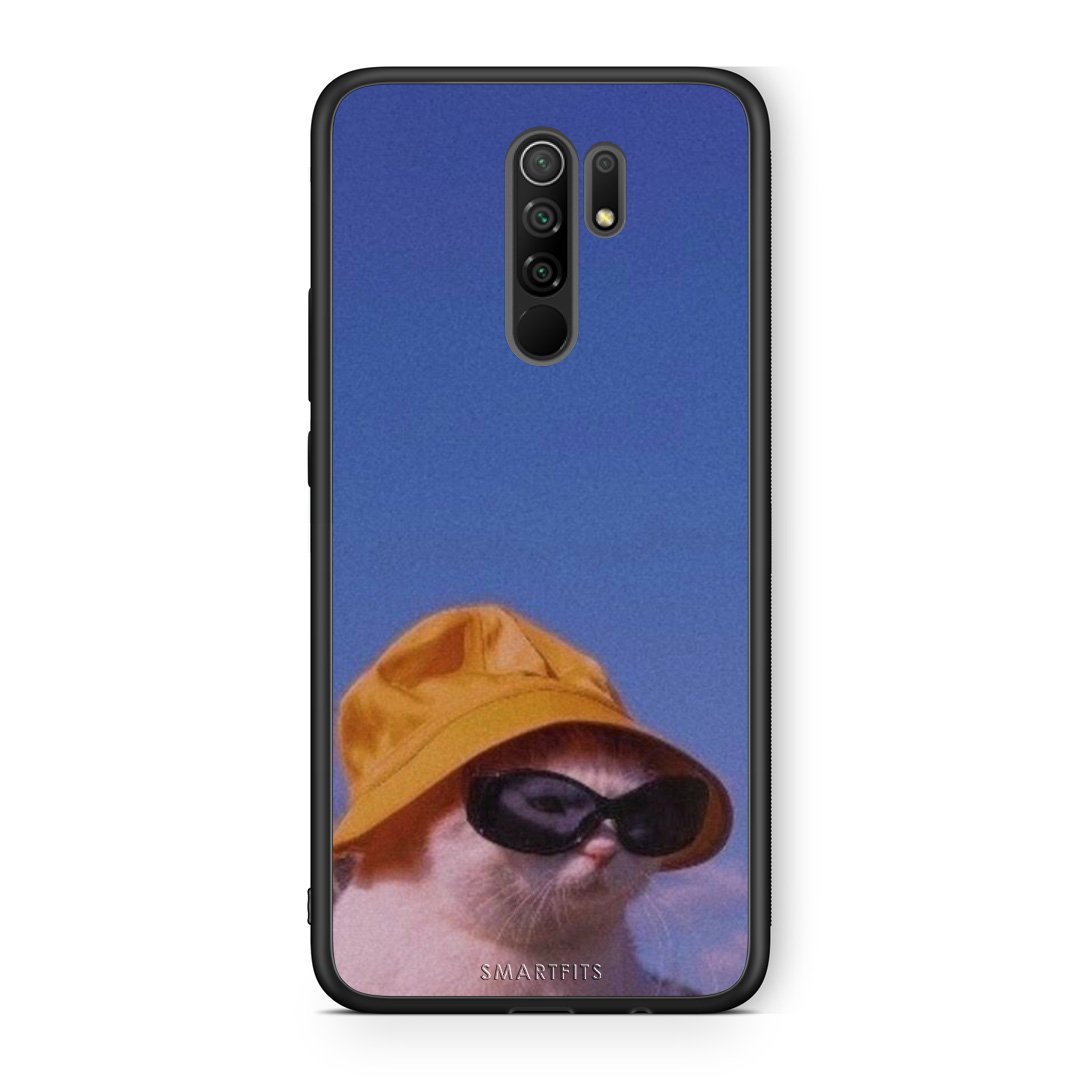 Xiaomi Redmi 9/9 Prime Cat Diva θήκη από τη Smartfits με σχέδιο στο πίσω μέρος και μαύρο περίβλημα | Smartphone case with colorful back and black bezels by Smartfits