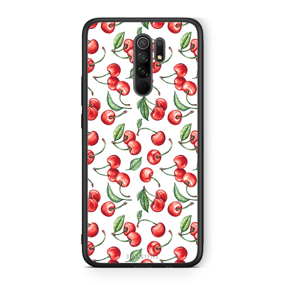 Xiaomi Redmi 9/9 Prime Cherry Summer θήκη από τη Smartfits με σχέδιο στο πίσω μέρος και μαύρο περίβλημα | Smartphone case with colorful back and black bezels by Smartfits