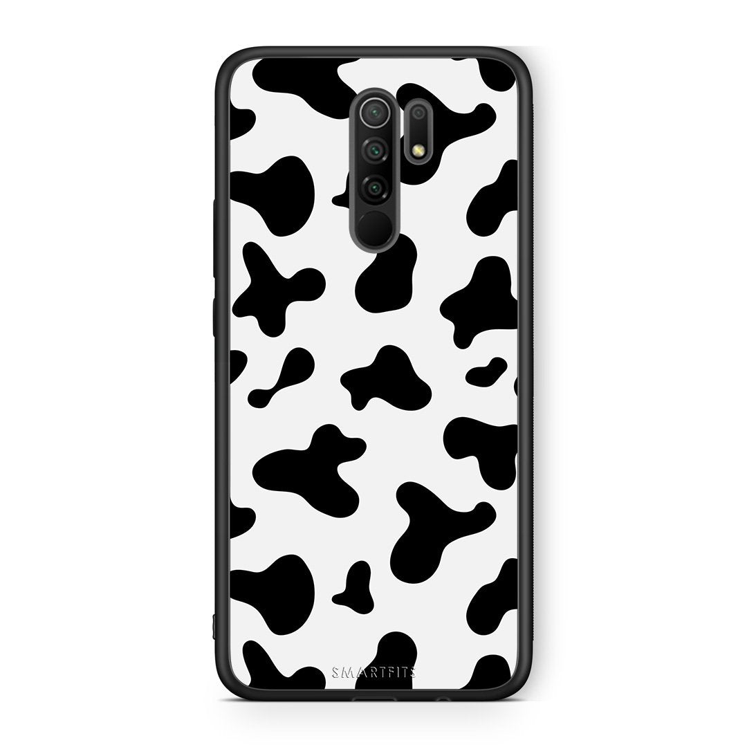 Xiaomi Redmi 9/9 Prime Cow Print θήκη από τη Smartfits με σχέδιο στο πίσω μέρος και μαύρο περίβλημα | Smartphone case with colorful back and black bezels by Smartfits