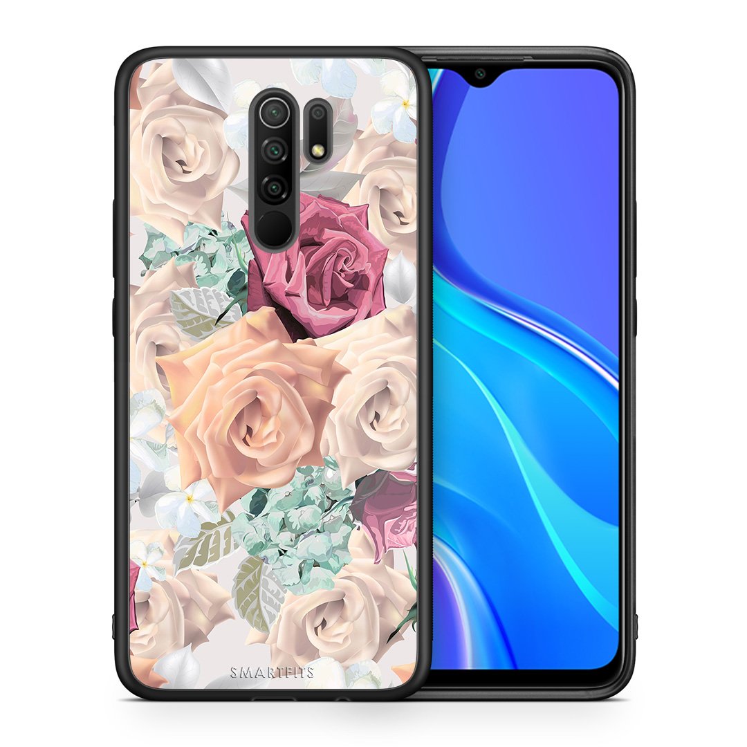 Θήκη Xiaomi Redmi 9/9 Prime Bouquet Floral από τη Smartfits με σχέδιο στο πίσω μέρος και μαύρο περίβλημα | Xiaomi Redmi 9/9 Prime Bouquet Floral case with colorful back and black bezels