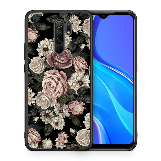 Θήκη Xiaomi Redmi 9/9 Prime Wild Roses Flower από τη Smartfits με σχέδιο στο πίσω μέρος και μαύρο περίβλημα | Xiaomi Redmi 9/9 Prime Wild Roses Flower case with colorful back and black bezels