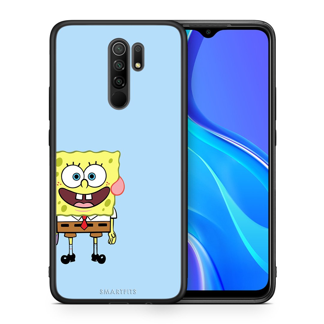 Θήκη Xiaomi Redmi 9/9 Prime Friends Bob από τη Smartfits με σχέδιο στο πίσω μέρος και μαύρο περίβλημα | Xiaomi Redmi 9/9 Prime Friends Bob case with colorful back and black bezels