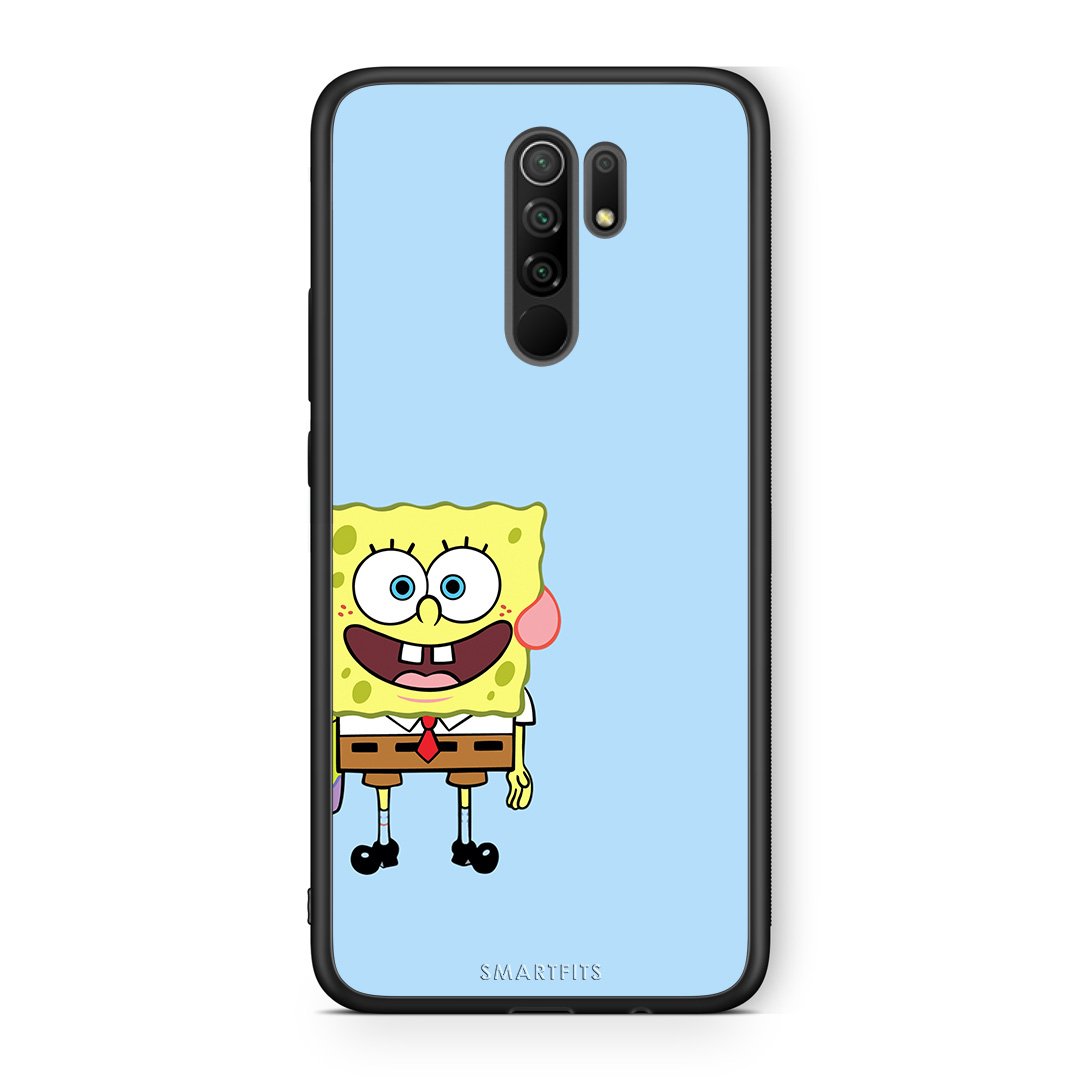 Xiaomi Redmi 9/9 Prime Friends Bob θήκη από τη Smartfits με σχέδιο στο πίσω μέρος και μαύρο περίβλημα | Smartphone case with colorful back and black bezels by Smartfits