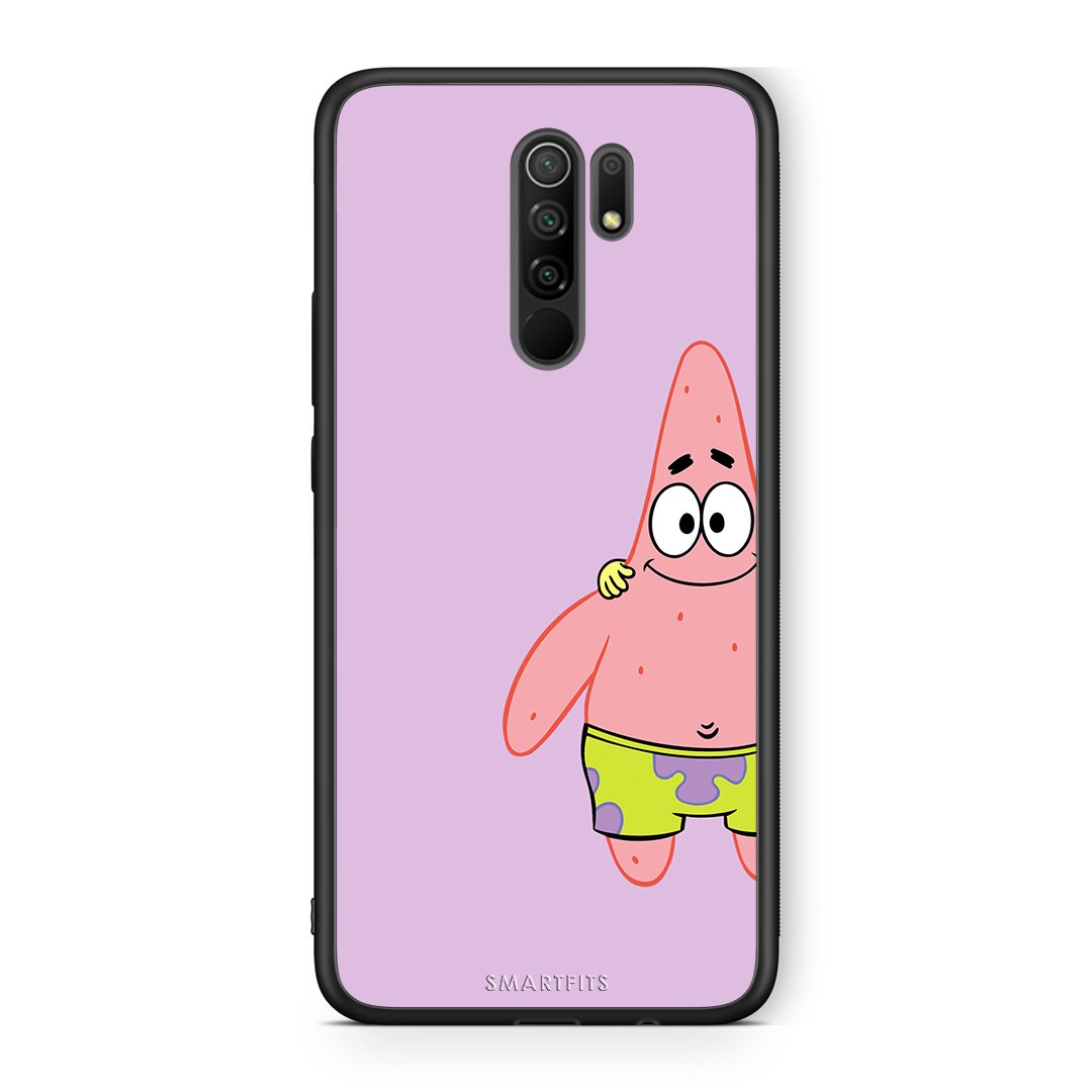 Xiaomi Redmi 9/9 Prime  Friends Patrick θήκη από τη Smartfits με σχέδιο στο πίσω μέρος και μαύρο περίβλημα | Smartphone case with colorful back and black bezels by Smartfits