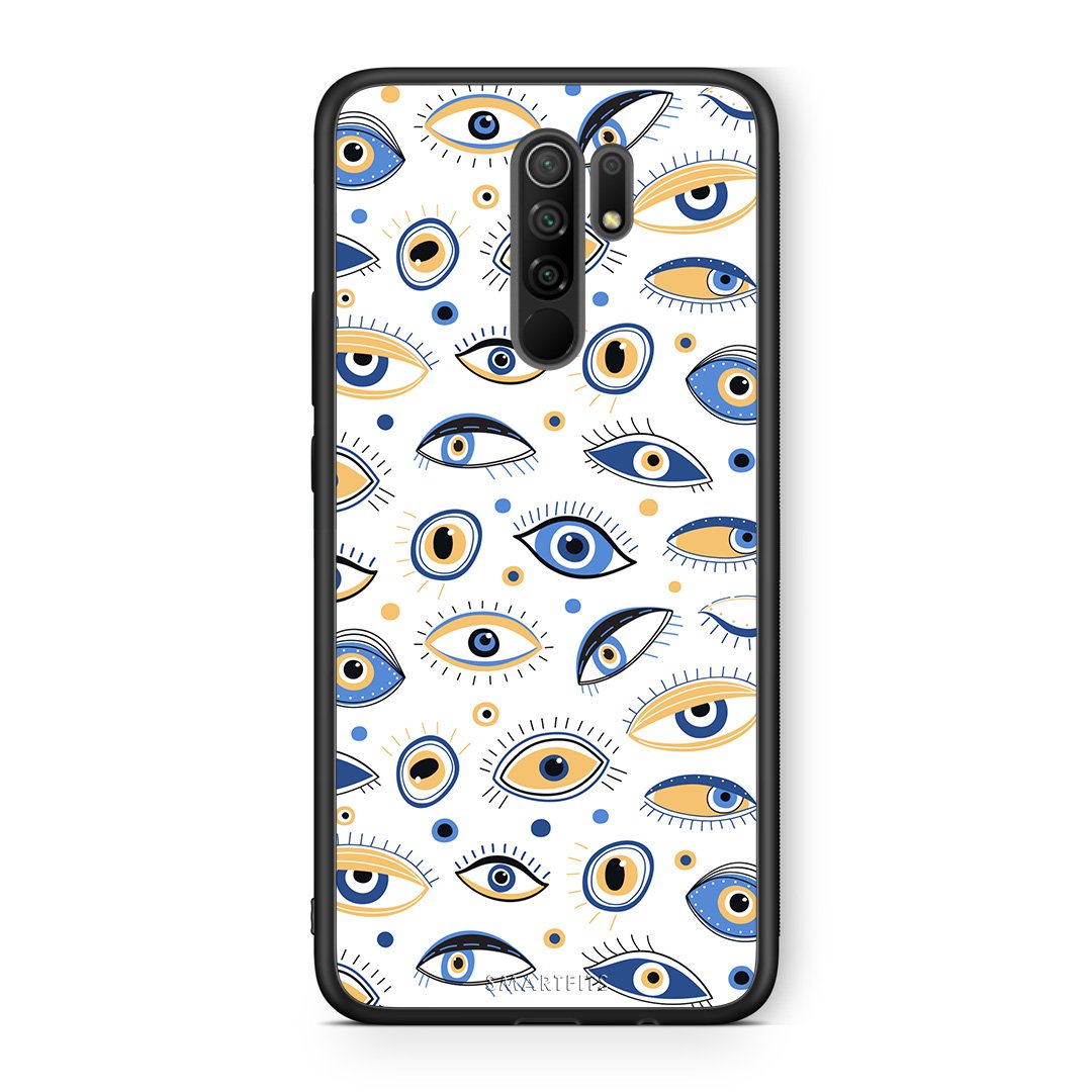 Xiaomi Redmi 9/9 Prime Ftou Ftou θήκη από τη Smartfits με σχέδιο στο πίσω μέρος και μαύρο περίβλημα | Smartphone case with colorful back and black bezels by Smartfits