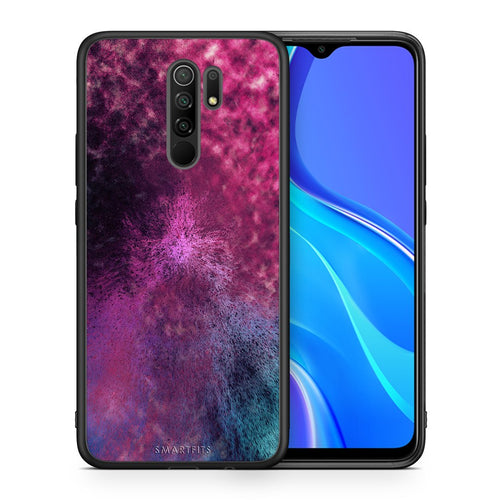 Θήκη Xiaomi Redmi 9/9 Prime Aurora Galaxy από τη Smartfits με σχέδιο στο πίσω μέρος και μαύρο περίβλημα | Xiaomi Redmi 9/9 Prime Aurora Galaxy case with colorful back and black bezels