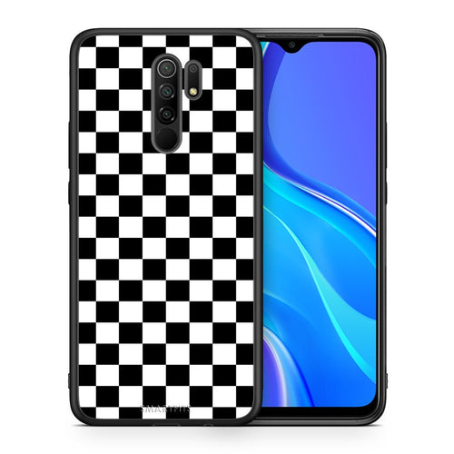 Θήκη Xiaomi Redmi 9/9 Prime Squares Geometric από τη Smartfits με σχέδιο στο πίσω μέρος και μαύρο περίβλημα | Xiaomi Redmi 9/9 Prime Squares Geometric case with colorful back and black bezels