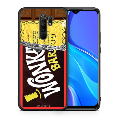 Θήκη Xiaomi Redmi 9/9 Prime Golden Ticket από τη Smartfits με σχέδιο στο πίσω μέρος και μαύρο περίβλημα | Xiaomi Redmi 9/9 Prime Golden Ticket case with colorful back and black bezels