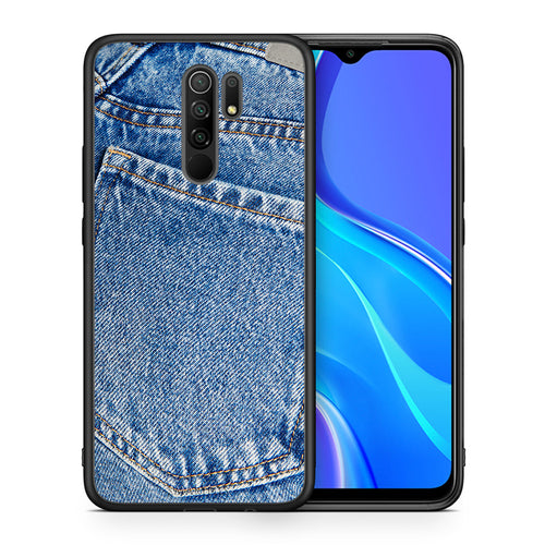 Θήκη Xiaomi Redmi 9/9 Prime Jeans Pocket από τη Smartfits με σχέδιο στο πίσω μέρος και μαύρο περίβλημα | Xiaomi Redmi 9/9 Prime Jeans Pocket case with colorful back and black bezels