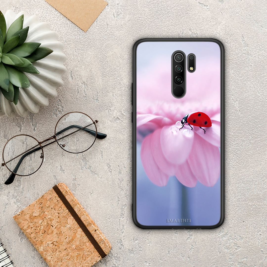 Ladybug Flower - Xiaomi Redmi 9 / 9 Prime θήκη