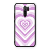 Thumbnail for Xiaomi Redmi 9/9 Prime Lilac Hearts θήκη από τη Smartfits με σχέδιο στο πίσω μέρος και μαύρο περίβλημα | Smartphone case with colorful back and black bezels by Smartfits