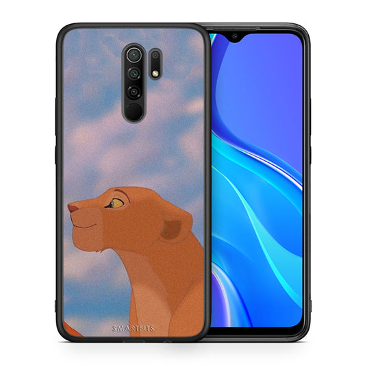 Θήκη Αγίου Βαλεντίνου Xiaomi Redmi 9 / 9 Prime Lion Love 2 από τη Smartfits με σχέδιο στο πίσω μέρος και μαύρο περίβλημα | Xiaomi Redmi 9 / 9 Prime Lion Love 2 case with colorful back and black bezels