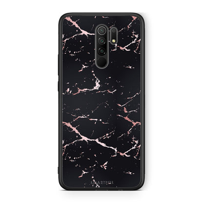 4 - Xiaomi Redmi 9/9 Prime  Black Rosegold Marble case, cover, bumper