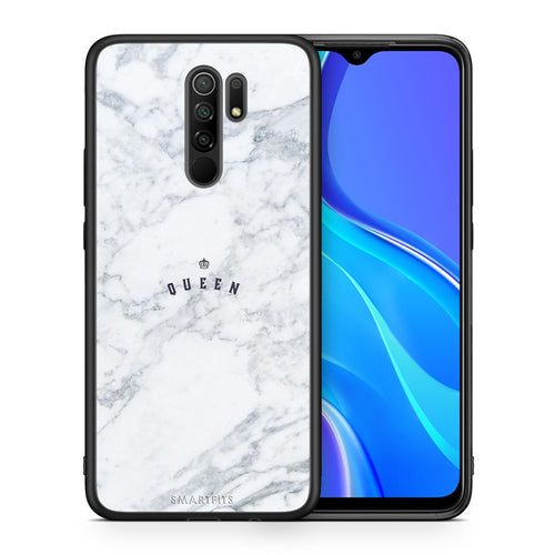 Θήκη Xiaomi Redmi 9/9 Prime Queen Marble από τη Smartfits με σχέδιο στο πίσω μέρος και μαύρο περίβλημα | Xiaomi Redmi 9/9 Prime Queen Marble case with colorful back and black bezels