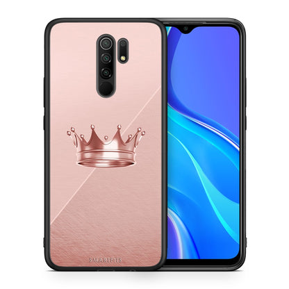 Θήκη Xiaomi Redmi 9/9 Prime Crown Minimal από τη Smartfits με σχέδιο στο πίσω μέρος και μαύρο περίβλημα | Xiaomi Redmi 9/9 Prime Crown Minimal case with colorful back and black bezels