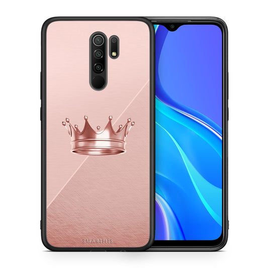 Θήκη Xiaomi Redmi 9/9 Prime Crown Minimal από τη Smartfits με σχέδιο στο πίσω μέρος και μαύρο περίβλημα | Xiaomi Redmi 9/9 Prime Crown Minimal case with colorful back and black bezels
