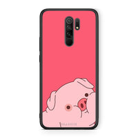 Thumbnail for Xiaomi Redmi 9 / 9 Prime Pig Love 1 Θήκη Αγίου Βαλεντίνου από τη Smartfits με σχέδιο στο πίσω μέρος και μαύρο περίβλημα | Smartphone case with colorful back and black bezels by Smartfits