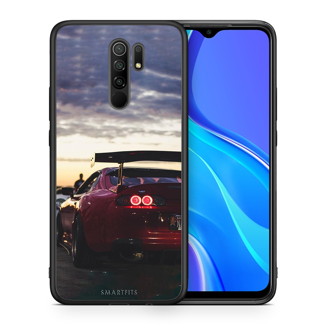 Θήκη Xiaomi Redmi 9/9 Prime Racing Supra από τη Smartfits με σχέδιο στο πίσω μέρος και μαύρο περίβλημα | Xiaomi Redmi 9/9 Prime Racing Supra case with colorful back and black bezels