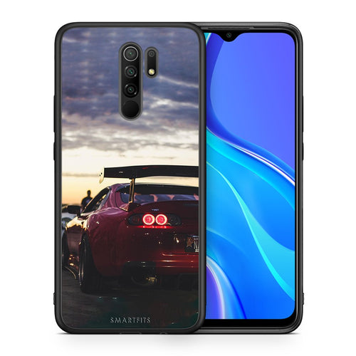 Θήκη Xiaomi Redmi 9/9 Prime Racing Supra από τη Smartfits με σχέδιο στο πίσω μέρος και μαύρο περίβλημα | Xiaomi Redmi 9/9 Prime Racing Supra case with colorful back and black bezels