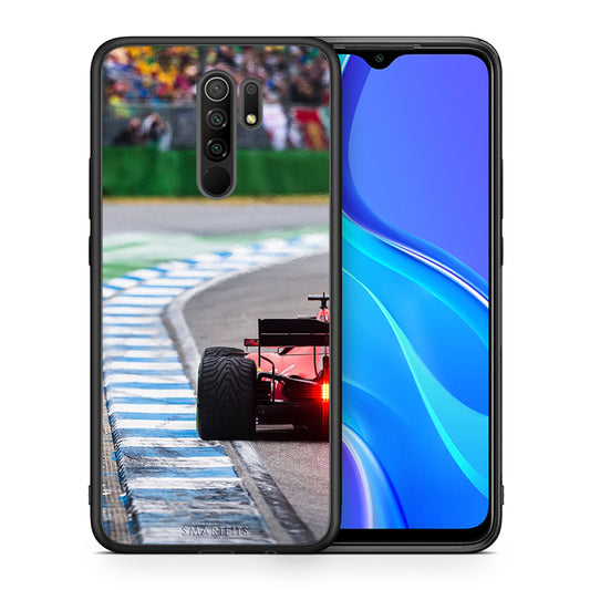 Θήκη Xiaomi Redmi 9/9 Prime Racing Vibes από τη Smartfits με σχέδιο στο πίσω μέρος και μαύρο περίβλημα | Xiaomi Redmi 9/9 Prime Racing Vibes case with colorful back and black bezels