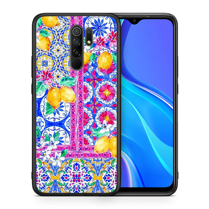 Θήκη Xiaomi Redmi 9/9 Prime Retro Spring από τη Smartfits με σχέδιο στο πίσω μέρος και μαύρο περίβλημα | Xiaomi Redmi 9/9 Prime Retro Spring case with colorful back and black bezels