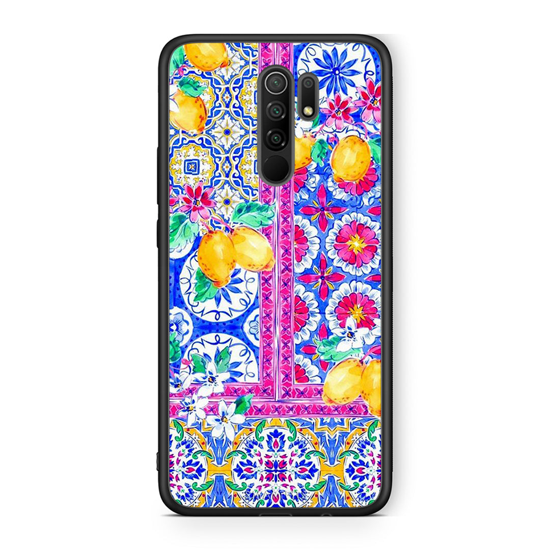 Xiaomi Redmi 9/9 Prime Retro Spring θήκη από τη Smartfits με σχέδιο στο πίσω μέρος και μαύρο περίβλημα | Smartphone case with colorful back and black bezels by Smartfits