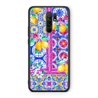 Xiaomi Redmi 9/9 Prime Retro Spring θήκη από τη Smartfits με σχέδιο στο πίσω μέρος και μαύρο περίβλημα | Smartphone case with colorful back and black bezels by Smartfits