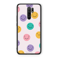 Thumbnail for Xiaomi Redmi 9/9 Prime Smiley Faces θήκη από τη Smartfits με σχέδιο στο πίσω μέρος και μαύρο περίβλημα | Smartphone case with colorful back and black bezels by Smartfits