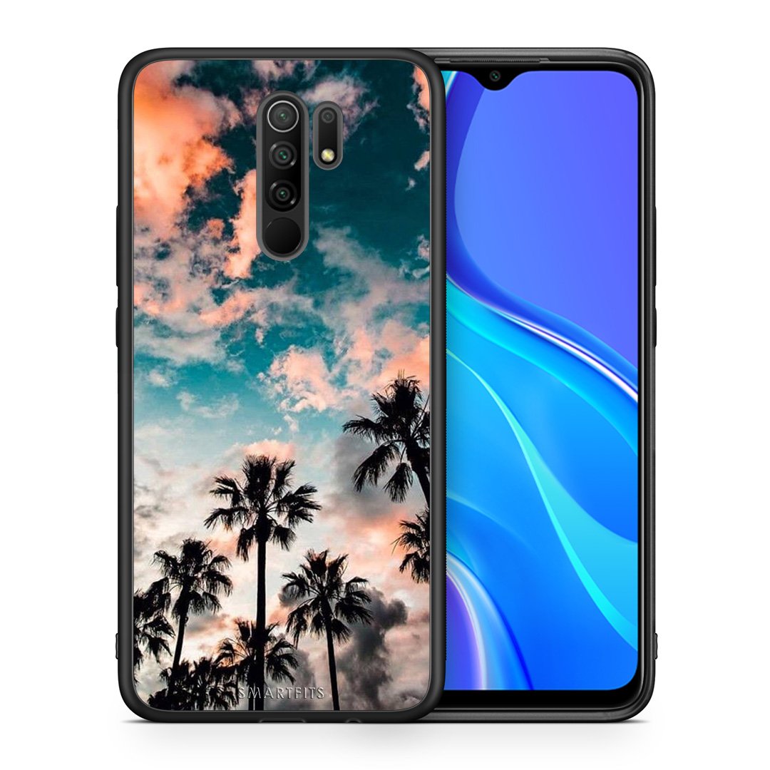 Θήκη Xiaomi Redmi 9/9 Prime Sky Summer από τη Smartfits με σχέδιο στο πίσω μέρος και μαύρο περίβλημα | Xiaomi Redmi 9/9 Prime Sky Summer case with colorful back and black bezels