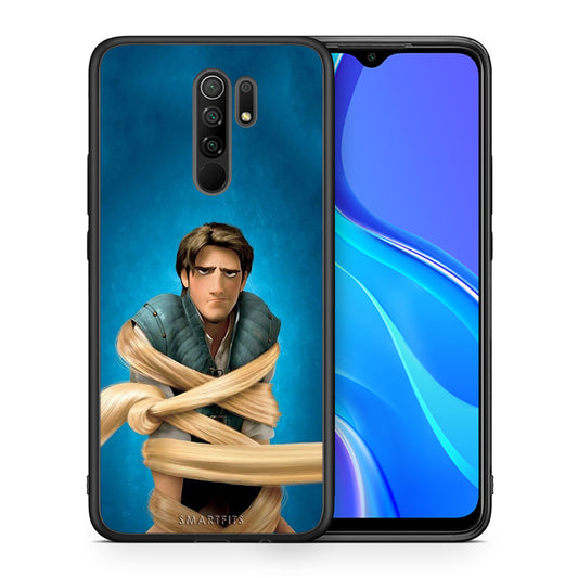 Θήκη Αγίου Βαλεντίνου Xiaomi Redmi 9 / 9 Prime Tangled 1 από τη Smartfits με σχέδιο στο πίσω μέρος και μαύρο περίβλημα | Xiaomi Redmi 9 / 9 Prime Tangled 1 case with colorful back and black bezels