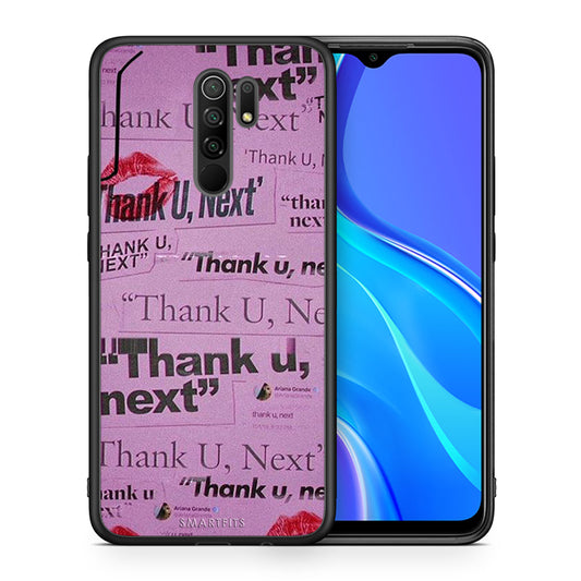 Θήκη Αγίου Βαλεντίνου Xiaomi Redmi 9 / 9 Prime Thank You Next από τη Smartfits με σχέδιο στο πίσω μέρος και μαύρο περίβλημα | Xiaomi Redmi 9 / 9 Prime Thank You Next case with colorful back and black bezels