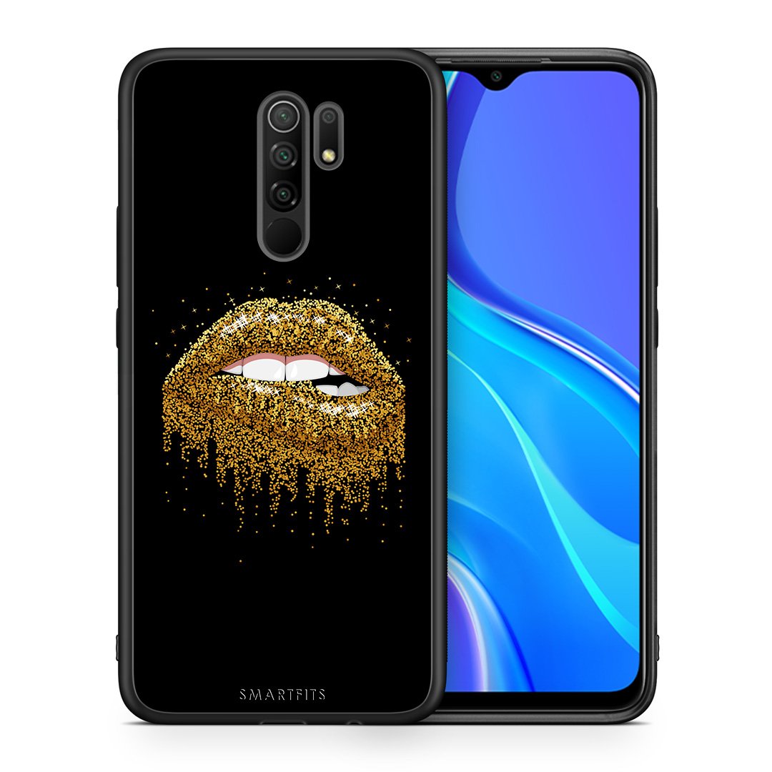 Θήκη Xiaomi Redmi 9/9 Prime Golden Valentine από τη Smartfits με σχέδιο στο πίσω μέρος και μαύρο περίβλημα | Xiaomi Redmi 9/9 Prime Golden Valentine case with colorful back and black bezels