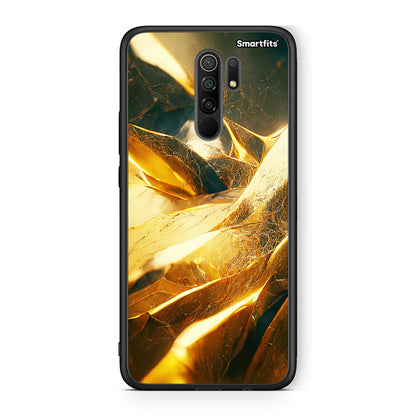 Xiaomi Redmi 9/9 Prime Real Gold θήκη από τη Smartfits με σχέδιο στο πίσω μέρος και μαύρο περίβλημα | Smartphone case with colorful back and black bezels by Smartfits