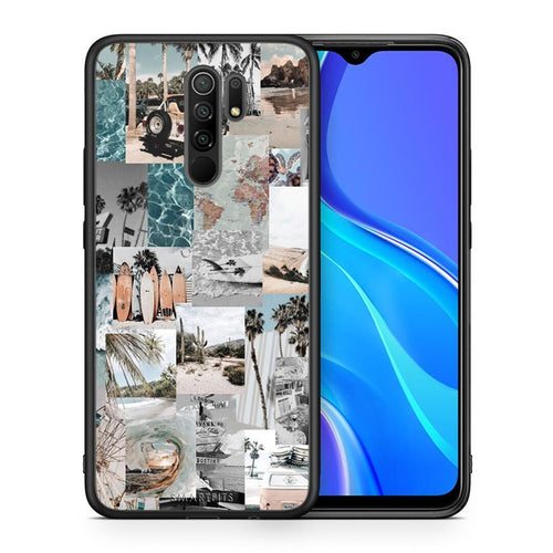 Θήκη Xiaomi Redmi 9 / 9 Prime Retro Beach Life από τη Smartfits με σχέδιο στο πίσω μέρος και μαύρο περίβλημα | Xiaomi Redmi 9 / 9 Prime Retro Beach Life case with colorful back and black bezels