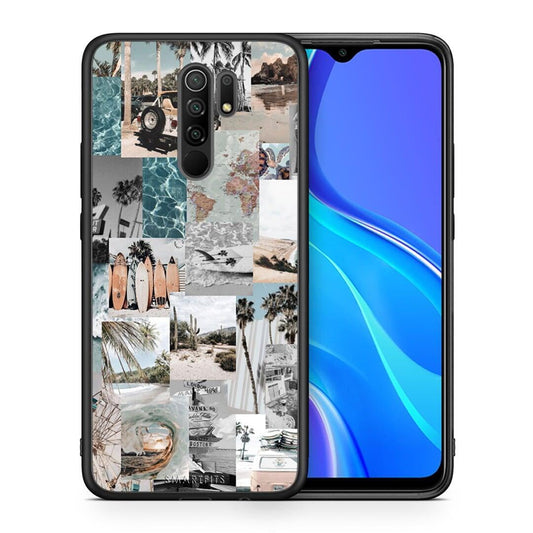 Θήκη Xiaomi Redmi 9 / 9 Prime Retro Beach Life από τη Smartfits με σχέδιο στο πίσω μέρος και μαύρο περίβλημα | Xiaomi Redmi 9 / 9 Prime Retro Beach Life case with colorful back and black bezels